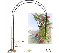 Arco da matrimonio in metallo for piante rampicanti, for interni ed esterni, con supporto for fiori, cornice for sfondo, decorazione for cerimonia, pergolato, supporto for traliccio(W240xH220cm)