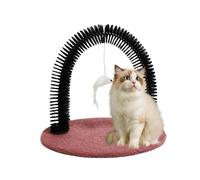 Arco da toelettatore per gatti, massaggiante e graffiante, spazzola per gatti con base, massaggiatore per gatti e conigli, strumento per spargimento e pulizia
