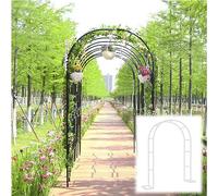 Arco decorativo per matrimonio, 120-350 cm, per piante rampicanti, resistente alle intemperie, nero, 1,8 m di larghezza x 2,2 m di altezza, elegante arceau floreale per cerimonie ed eventi