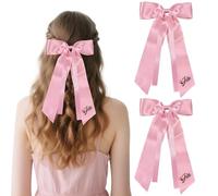 Arco della Sposa Della Squadra, 2 pezzi Accessori Della Sposa Della Squadra dell'arco dei Capelli Rosa per la Festa di Fidanzamento della Gallina di Nozze e la Doccia Nuziale (Squadra Sposa)