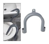 Arco di fissaggio universale, tubo di scarico, staffa universale, a forma di U, in plastica, prolunga per lavatrice, grigio