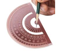 Arco di laurea in matematica per geometria - righello di insegnamento, righello semicerchio di precisione a 180 gradi | Per l'uso in ingegneria, scuola, per studenti, disegno, carpenteria e