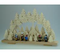 Arco Di Luce Con Bambini Stritzel E Lanternine Dimensioni =50x31cm NUOVO