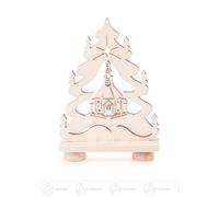 Arco Di Luce Mini Abete Con Chiesa Di Seiffen 4,5 Cm X 6 Cm X 1 Cm NUOVO
