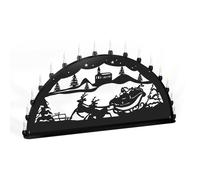 Arco di Natale Luci Babbo Natale Renna Metallo XL Außen-bereich Nero