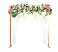 Arco di nozze in metallo, supporto per sfondo da 2 m, supporto per decorazione di nozze, arco quadrato d'uva, arco di rose in metallo per matrimoni, anniversari, feste di compleanno