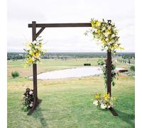 Arco di nozze rustico in legno quadrato 2,2 m sfondo stand per interni ed esterni decorazione cerimonia