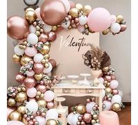 Arco di palloncini decorazione matrimonio palloncini rosa bianco e oro. 183 pz Decorazione Baby Shower Bambina, Decorazione Prima Comunione Ragazza e Palloncini Decorazione Compleanno Donna Decoração
