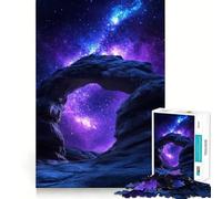 Arco di pietra sotto un cielo stellato - Puzzle da 1000 pezzi per adolescenti - Gioco di logica solido - Divertimento rilassante - Taglio di precisione - Oggetto dei desideri di Babbo Natale 38x52cm
