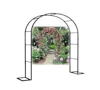 Arco di rose in metallo per piante rampicanti e rose, graticcio regolabile, 80 x 350 cm, decorazione da giardino, pergola, per matrimoni, nero, 340 x 230 cm, elegante struttura esterna