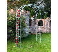 Arco di rose zincato massiccio 150 cm arco per cancello 96524 resistente alle...