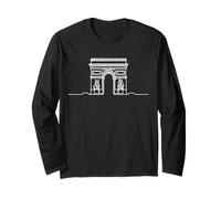 Arco di Trionfo One Line Art Monumento Parigi Disegno Maglia a Manica