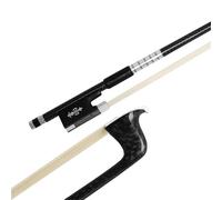 Arco di violino 4/4 Arco Per Violino Crine Di Cavallo Intaglio In Ebano Bastone Ottagonale Design Floreale Composito Fibra Carbonio Risposta Rapida(Bow+bow case)