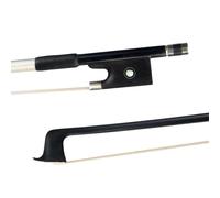 arco di violino 5 Pz Arco Per Violino In Fibra Di Carbonio Nero 4/4-1/16 Crine Di Cavallo Ebano Rana Occhio Cerchio Occhio Intarsio Arco Dritto(1/8)