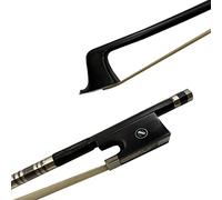 Arco di violino 5pcs Di 4/4 Di Violino In Fibra Di Carbonio Arco Di Carbonio Nero 4/4 Violina Prua Ebano Rana