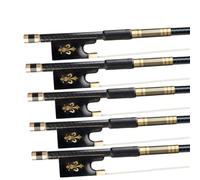 arco di violino 5PCS In Fibra Di Carbonio 4/4 Arco Di Violino Arco Di Violino Acustico Fiddle Bow Ebano Fleur-De-Lys Arco Rana Accessori Per Violino