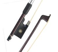 arco di violino Arco Per Violino In Fibra Di Carbonio Intrecciata In Seta Rossa 4/4 Rana In Ebano In Crine Di Cavallo Bianco Risposta Durevole E Veloce