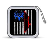 Arco E Bandiera Degli Stati Uniti Divertente CD Holder 40 Capacità DVD Caso Disco Protettivo Storage Organizer Bag per Auto Casa Viaggio