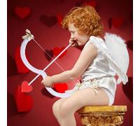 Arco e Freccia D’amore Bianco in Schiuma per Festa Cosplay | Accessorio Leggero e Riutilizzabile, Scenografico per Foto, per Bambine, Stile Elegante