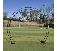 Arco for matrimonio in metallo resistente, cancello a forma di luna, cerchio dorato/nero/bianco, pergolato da giardino, decorazione for feste nuziali, decorazioni for giardini(Black,HxW/2.6x3m/8.5x9.8
