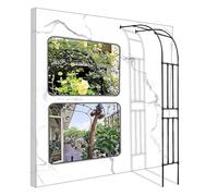 Arco Giardino A Mezza, Arco di Piante Rampicanti, Arco per Rose W200xH240cm W220xH240cm W240xH240cm per Decorazione Giardino, Pergolato, Gli Arco in Metallo(Nero,W90xH240x40cm)