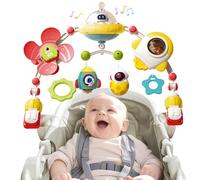 Arco Gioco Passeggino Neonato, Giocattoli Musicali per Passeggini 0 3 6 12 Mesi, Giochi Sensoriali a Sonaglio Appeso, Montessori Regalo Neonato