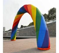 Arco gonfiabile arcobaleno con soffiatore ad alta potenza, ideale per eventi e feste, facile installazione per tutti i livelli di abilità