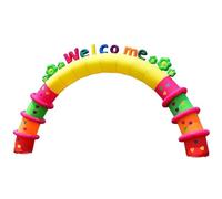 Arco gonfiabile con soffiatore per eventi all'aperto, arco arcobaleno per feste di compleanno e decorazione da giardino, perfetto per pubblicità e celebrazioni