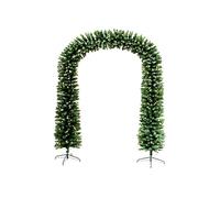 Arco grande Natalizio Verde con 420 Luci LED ALTO 240x200 per porte entrate folto con 1166 Cime ghirlanda Piedi in Metallo Resistenti festone Decorazione per Negozi ed Eventi