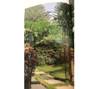 ARCO IN ACCIAIO DA GIARDINO CM 110X35X225 VERDEMAX ROSE PIANTE