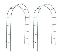 Arco in ferro per giardino, 2 pezzi, larghezza 1,4 m | Per rose e tralicci, resistente alle intemperie, altezza 2,4 m, facile montaggio