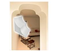 Arco in Gesso Pre-curvo Angoli decorativi ad arco in gesso, elegante design angolare di begonia, kit ad arco impermeabile e personalizzabile per corridoio/soggiorno(35x35cm(13.8x13.8"),24cm(9.4"))