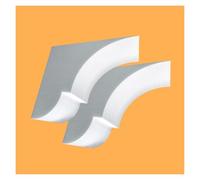 Arco in Gesso Pre-curvo Kit arco precurvato universale per interni, supporti per travi in schiuma ad alta densità su misura, 2 pezzi fai da te verniciabili(35x31.5cm(13.8x12.4"),36cm(14.2"))