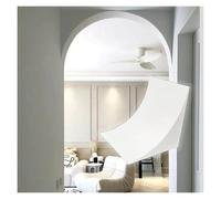 Arco in Gesso Pre-curvo Kit di 2 archi semicircolari leggeri in schiuma, modanature per porte verniciabili, angoli curvi per telai di porte facili da installare(24x24x24cm/9.4x9.4x9.4")