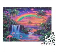 Arco iris del bosque Puzzle 1000 Piezas De Cartón Grueso Rompecabezas DIY Mindfulness Para Actividades En Familia Como Regalo De Graduación 38x26cm/1000pcs
