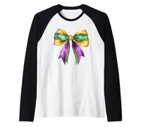 Arco Mardi Gras Coquette New Orleans Louisiana e NOLA Maglia con Maniche Raglan