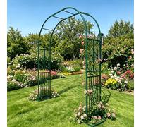 Arco metallico resistente per rose, Rosaio in metallo, supporto rampicanti acciaio verniciato a polvere,Rampicanti Rose, Adatto interno ed esterno, rete rampicante[Verde scuro 260×230×40cm]