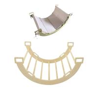 Arco Mutifunzione da Arrampicata e Dondolo 4 in 1 in Legno con Cuscino