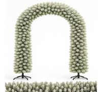 Arco Natalizio Innevato 200x240 cm con 1166 Punte Foltissimo con Base in Metallo