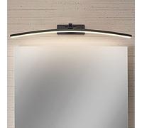 Arco Nero LED Faro Specchio Orientabile A 180° Lampada A Specchio Impermeabile Toeletta Toilette Bagno Camerino Luce Da Specchio IP44 Alluminio + Ferro Lampada A Muro L60CM 12W,70cm warm light