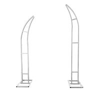 Arco Nuziale a Mezzaluna in Metallo - Supporto per fondale Curvo da 2 Pezzi con Base Rettangolare per Cerimonie, Feste di Compleanno, Addio al Nubilato e Feste per Neonati - Elegante decoraz