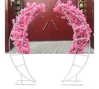 Arco nuziale a mezzaluna per arco nuziale, arco a palloncino crescente, per matrimoni, compleanni, eventi, addio al nubilato, stand per decorazioni con luna crescente, arco da sposa curvo con fiori e