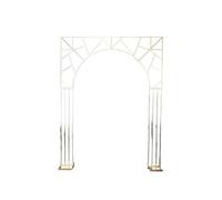 Arco nuziale Arco 1/3 pezzi placcato oro, cornice for fondale da matrimonio, schermo quadrato, supporto for fiori, decorazioni for feste all'aperto, mensola dorata per Matrimoni(B 1 set 3PCS)
