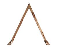 Arco nuziale in legno per cerimonia, supporto triangolare in puro materiale naturale, ideale per giardino, matrimonio vintage, Natale, decorazione per feste in interni ed esterni