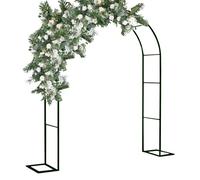 Arco nuziale in metallo per giardino, traliccio da cerimonia all'aperto per piante rampicanti, pergolato decorativo da giardino, disponibile da 1,2 x 2,2 m a 3,5 x 2,2 m, arco di rose verde