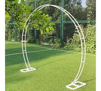 Arco nuziale in metallo - Pergolato rotondo per decorazione di feste, cerchio resistente alla ruggine, design elegante per giardini di rose ed eventi Moon Gate, 2,8 x 3,2 m
