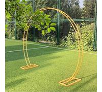 Arco nuziale in metallo - Pergolato rotondo per decorazione di feste, cerchio resistente alla ruggine, design elegante per giardini di rose ed eventi Moon Gate, 2,8 x 3,2 m