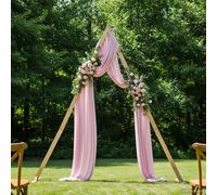 vidaXL Arco Nuziale Marrone Chiaro 202 x 95 x 254 cm, Giardino e Terrazza, Arco Moderno, Decorazioni Nuziali in Pino, Elegante Esterno, Sfondo Evento Minimalista