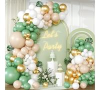 Arco Palloncini Verde salvia, 175 Pezzi Kit Ghirlanda Palloncini Verde salvia, Arco Di Palloncini per Decorazione Festa di Compleanno, Matrimonio, Anniversario, Baby Shower, Rivelazione di Genere