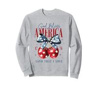 Arco patriottico e ciliegie God Bless America 1776 USA Cherry Felpa